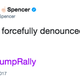 Screenshot of a tweet from white supremacist Richard Spencer during President Trump’s fascist rally in Phoenix on August 22, 2017 (Twitter)